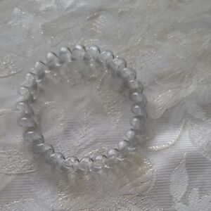 Elegant Clear Beaded Bracelet